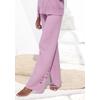 Strickhose ELBSAND, Damen, Gr. 48/50, N-Gr, rosa, Obermaterial: 50% Viskose (LENZING ECOVERO), 28% Polyester, 22% Nylon, unifarben, meliert, elegant, lässig geschnitten lang, Hosen, mit weitem Bein und eingestricktem Logo, Loungewear, Topseller