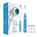 Pursonic Rotary Toothbrush USB MGF3 Rechargeable Electric Toothbrush 3 Brush Heads - Sonic Toothbrush with 8 800 Oscillations/Minute and 3 Cleaning Modes (White)