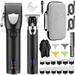 Men s hair clipper 24 piece wireless electric hair clipper set professional men s beard trimmer LED display screen rechargeable battery men s gift Valentine s Day gift