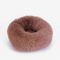 donut cuddler calming bed, ultra soft plush dog cat deep sleeping bed winter warm round fluffy pet nest(green,s)