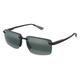 Maui Jim MJ0656SA Unisex-Sonnenbrille Randlos Eckig Nylon-Gestell, schwarz