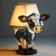 Cow Table Lamp, Bedside Table Lamp with USB AC Ports, Bedside Lamp for Living Room Bedroom, Dormitory Office Table Lamp, Gift for Girls Mom