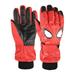 Winter gloves touch screen ski gloves for men and women winter cold and windproof thick cotton warm outdoor cycling gloves (red)