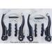 Bicycle V Brake Set MTB Caliper Set AL Mountain BMX Bike Cruiser Linear Pull With Brake Pads and levers Black for two wheels