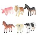 6 Pcs Model Farm Animal Figures Toy Toys for Dogs Animals Childrenâ€™s Kids Realisitic Models.