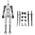 Barsme Titan 13 Action Figure Set of 9 T13 Action Figure 26D Printed Action Figures Movable Multi-jointed Figure Toys Stick Bot Articulated Robot Dummy Action Figures Toys Gifts for Him Boys Friend