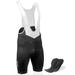 Aero Tech Designs | Men s Core Long Distance Padded Cycling Bib Shorts | White Straps | Standard Inseam | Medium | Black