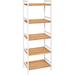 Bamboo Shelf - 5 Tier Utility Shelf Bamboo Shelving Unit Multipurpose Tall Bamboo Rack Display Shelf Unit for Home Office Bathroom Kitchen Living Room