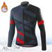 Winter Pro Cycling Jerseys Men Long Sleeves Fleece Warm MTB Shirts Bicycle Clothing Mountain Bike Jersey Outfit Windbreaker 2024 Fleece-L06 Asian size-XXXL