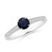 Angara Natural 0.6 Ct. Blue Sapphire with Diamond Vintage Inspired Ring in 14K White & Yellow Gold for Women (Ring Size: 3)