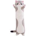 19.7inch Plush Toy Cute Plush Cat Doll Soft Stuffed Animal Throw Pillow Doll Toy Gift for Kids Girlfriend (Cat 50cm) Gray