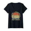 Damen Grams Like A Grandma Only Cooler Mother's Day Grams T-Shirt mit V-Ausschnitt