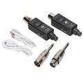 Wireless Microphone Adapter Rechargeable Wireless Microphone XLR Transmitter Receiver for Sound Mixer