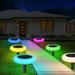 intelamp Colorful Solar Lights YPF5 for Outside Solar Garden Lights Backyard Decor Outside Lights for Yard Color Changing Solar Pathway Lights Outdoor Solar Lights for Yard Garden Pathway 6 Pack