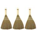 Small Whisk Broom Desktop Brooms Kitchen Cleaning Brush Tabletop Household Car Portable Miscanthus 3 Pcs