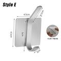 304 Stainless Steel Hook Self-adhesive Multi-purpose Universal Hook Bathroom Towel Rack Key Rack Kitchen Accessories Organizer Style E