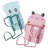 Pink 2 Pcs Hook for Wall Stainless Steel Hooks Sticky Ordinary