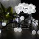 Outdoor Solar Lichterkette Solar LED Lichterketten matte Glühbirne warmweiß bunt weiß 8 Modus Outdoor wasserdicht 7m 50leds Lichterketten Weihnachten Hochzeit Urlaub Dekoration Lichter Gartenlicht