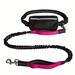 Spot wholesale pet supplies running leash multi-functional waist bag walking dog chain night visible reflective dog walking rope red1 One size fits all