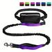 Spot wholesale pet supplies running leash multi-functional waist bag walking dog chain night visible reflective dog walking rope Purple One size fits all