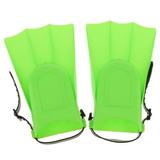 Kids Adjustable Flippers Fins Swimming Diving Learning Tools (Green)