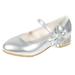 Kcodviy Children Shoes High Heels Girls Princess Single Shoes Dress Shoes Performance Shoes Children Crystal Shoes Shoes for Little Girls Kids Shoes Size 4 Girls Girls Size 12 Tennis Shoes Shoes for T