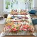 Fashion Bedroom Decor House Flowers Printed Bedspreads Adult Soft Duvet Cover Pillowcase Full (80 x90 )