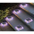 Amagle Solar Deck Dock YPF5 LED Light Outdoor Solar Step Lights Walkway Pathway Driveway Marker Outside Lighting for Stair Rail Garden Patio Yard Ground Lawn Terrace 2 Pack