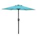 7.5ft Patio Outdoor Table Market Yard Umbrella with Push Button Tilt/Crank 6 Sturdy Ribs for Garden Deck Backyard Pool Turquoise