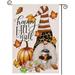 WANWEIDO Happy Fall Yall YPF5 Pumpkin Leopard Striped Gnome Flag Double Sided 12 x 18 Maple Leaves Decorative House Yard Lawn Outdoor Small Flag Autumn Burlap Decor Home Outside Decor WD008