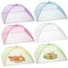 6 Pack Pop-Up Outside Picnic Mesh Food Covers Tent Umbrella for Outdoors and Camping Parties BBQ Reusable and Collapsible 17 x 17inches