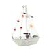 Home Nautical Wooden Sailboat Ornament Beach Decoration Retro Wooden Sailboat Beach Ornament Kitchen Bathroom Office Party Christmas Decorations Elegant Fancy Christmas Ornament Cooking Ornament