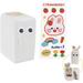 Cute Refrigerator Pencil Holder Cartoon Pen Holder with Sliding Drawers for Kids Pen Cup Desk Supplies Holder for Desk Decorative Accessories for Home and Office Supplies Organizer (White)