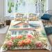 Fashion Bedroom Decor House Flowers Printed Bedspreads Adult Soft Duvet Cover Pillowcase Full (80 x90 )