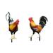 LIANXUE 2 Pcs Lifelike Rooster Chicken Lawn Stakes Yard Art Garden Decorative Stake for Garden Floor Lawn Outdoor Decoration