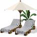 2 Packs Beach Chair YPF5 Towel 30 x 85 Inch Chaise Lounge Cushion Covers Microfiber Chair Towel Portable Stripe Chair Cushion for Summer Outdoor Lounger Sunbathing (Gray)