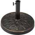 30lbs Patio Market Umbrella Base Heavy Duty Outdoor Stand Cast Iron Umbrella Holder for Garden Beach Classic Round Umbrella Standing Deck Porch