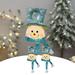 Fnyoxu Christmas Lighted Snowman Battery Operated Porch Decoration with Blue Hat and Scarf Garden Holiday Home Decor Garden