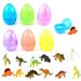 Meuva Easter DIY Eggs Dinosaur 6 Colors Of Eggs Decorative Fancy Ornament Hooks Glass Ornament Flower