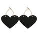 Gongxipen 2Pcs Lovely Heart Shaped Home Message Board Double-Sided Blackboard Wall Hanging Board with Linen Rope