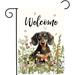 Spring Summer Garden Flag Floral Boston Terrier Yard Flag Flower Dog Garden Flags for Outside Small Outdoor Welcome Flags Double Sided