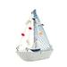 Home Nautical Wooden Sailboat Ornament Beach Decoration Retro Wooden Sailboat Beach Ornament Kitchen Bathroom Office Party Christmas Decorations Elegant Fancy Christmas Ornament Cooking Ornament