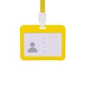 ionze Tools Card Protector 4 X 3 Inches with Lanyard Transverse Clear PP Plastic Card Holder House Tools Set ï¼ˆYellowï¼‰