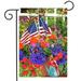 ShineSnow 4th of July YPF5 Patriotic Cardinal Spring Summer Memorial Day Butterfly Garden Yard Flag 12 x 18 Double Sided Polyester Welcome House Flag Banners for Patio Lawn Outdoor Home Decor