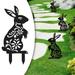 Okaydehi Garden Sculptures Garden Statues inserts Hollow Decoration Garden Yard Animal inserts Acrylic Yard Art Animal Home Decor Garden Sculptures Black