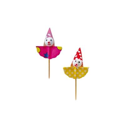 100x Deko-Picker "Clown" 8.5cm Image