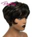 Short Human Hair Pixie Cut Wig Colored Natural Wave Wigs With Bangs Short Ombre Human Hair Wigs Brazilian Hair Wigs For Women P1B30 150%