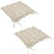 Atmosphera - Lot de 2 galettes de chaise rectangulaire Tavares - Dimensions : Longueur 38 cm x