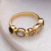 Five Spirits,'18k Gold-Plated One-Carat Multi-Gemstone Band Ring'