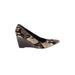 Calvin Klein Wedges: Brown Jacquard Shoes - Women's Size 6
